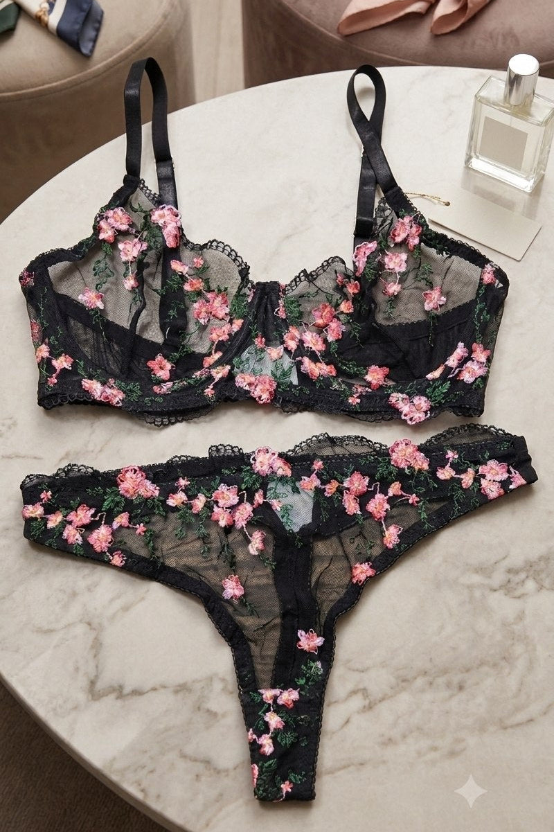 floral Gothic tulle