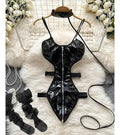 Lencería  Bondage  Cuero Cremallera
