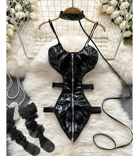 Lencería  Bondage  Cuero Cremallera