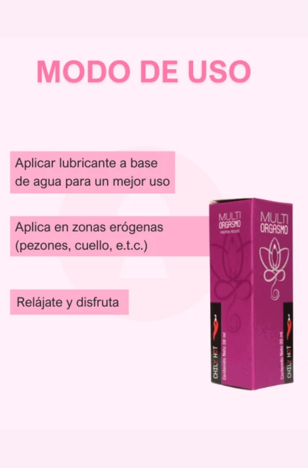Lubricante Multiorgasmos Sabor Frutos Rojos 30 ml