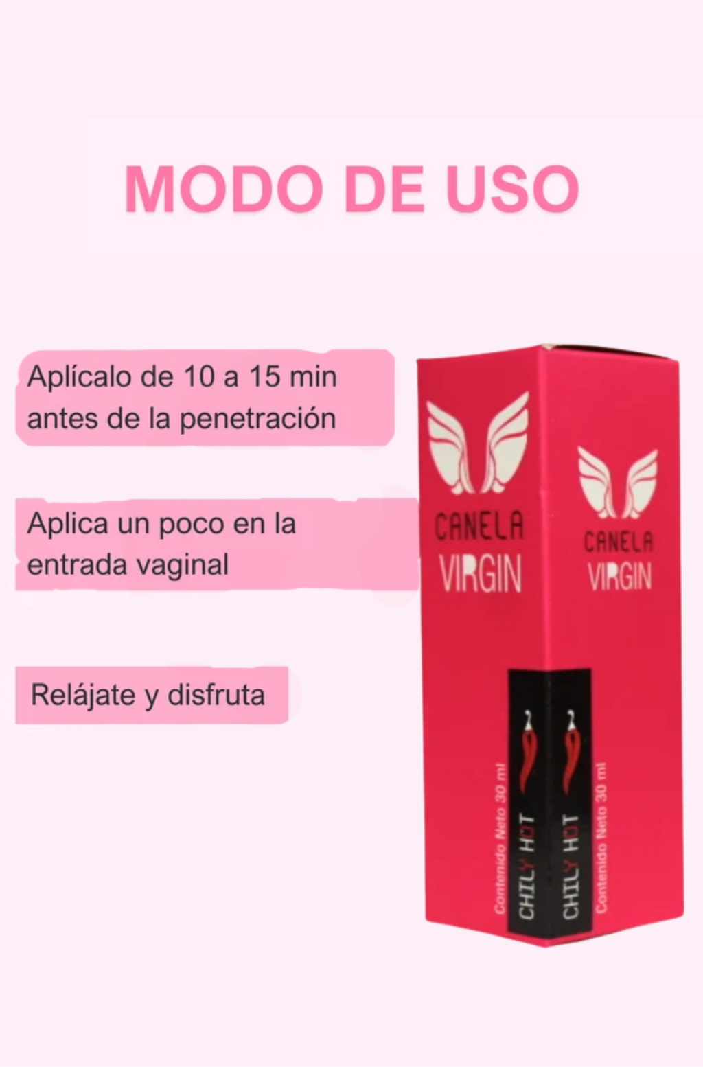 Estrechante Vaginal Virgin Canela Chily Hot 30 ml
